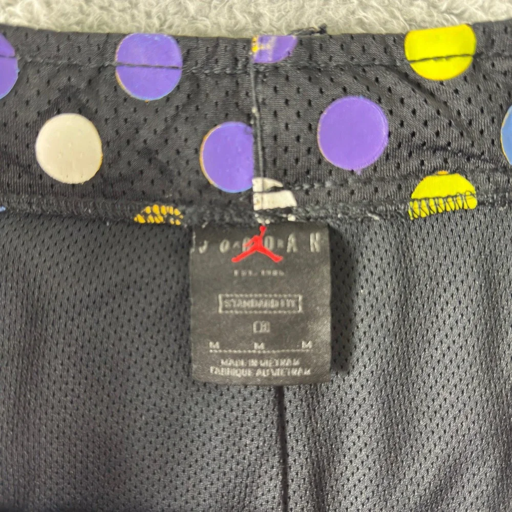 VTG Jordan Nike Air Mens Mesh Basketball Shorts Multi-Color Polka Dot M